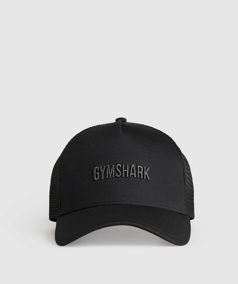 Wordmark Trucker Cap - Black
