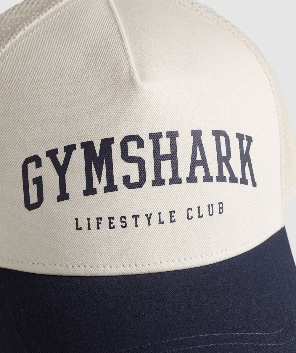 Collegiate Trucker - Oat White/Heavy Blue