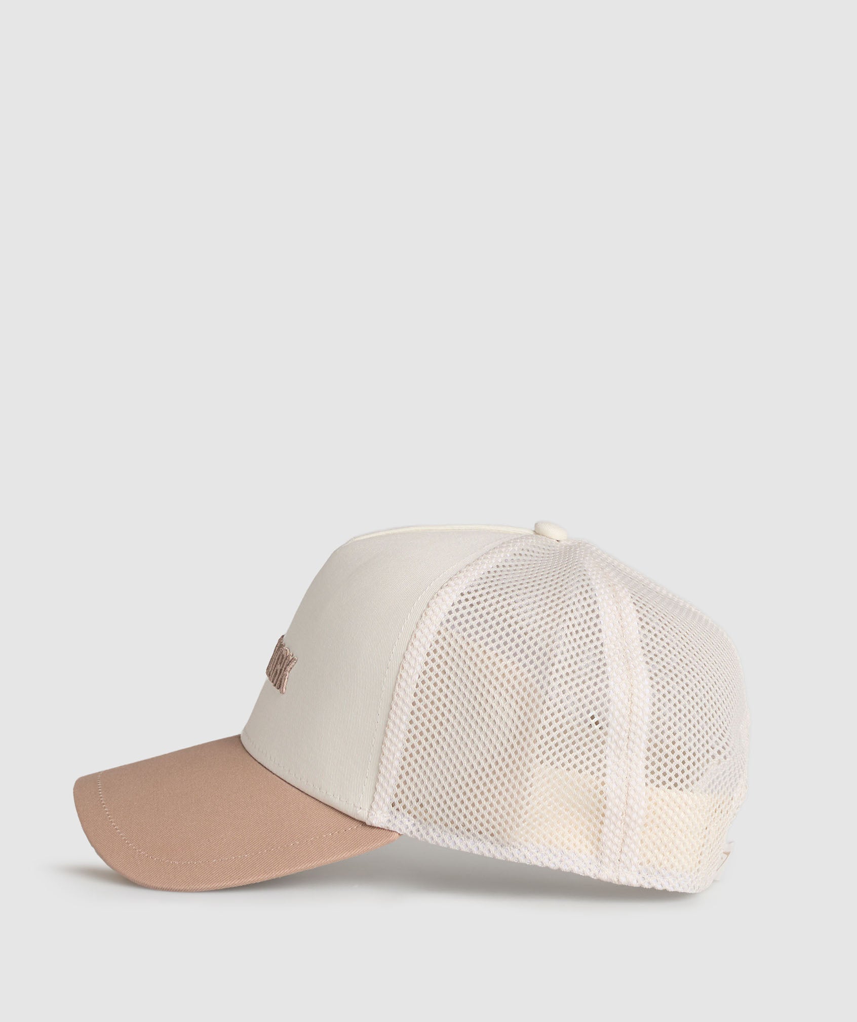 Wordmark Trucker Cap - Oat White/Deep Fawn Brown