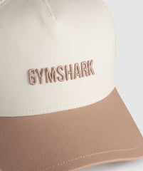 Wordmark Trucker Cap - Oat White/Deep Fawn Brown
