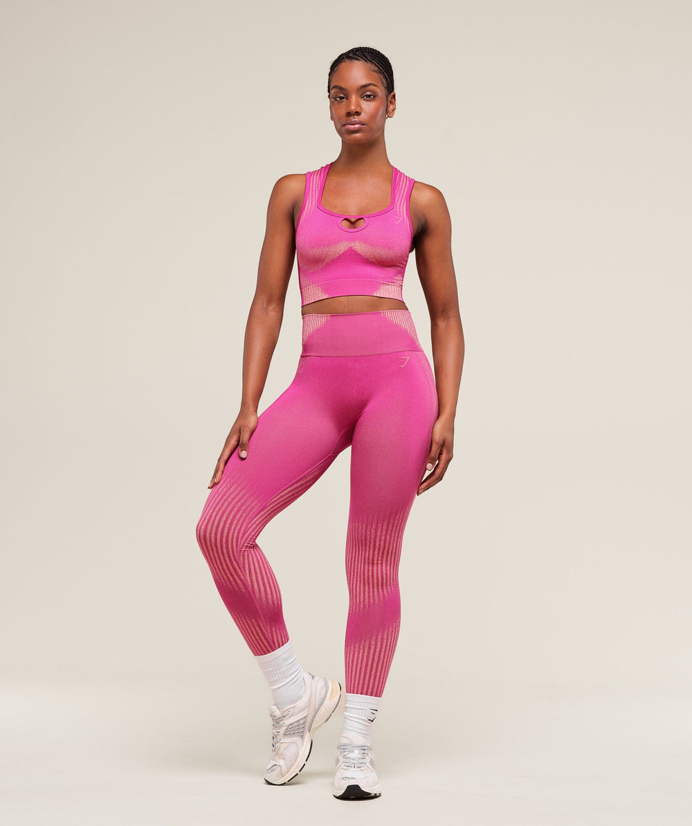 Diffuse Seamless Leggings - Winning Pink/Refresh Yellow