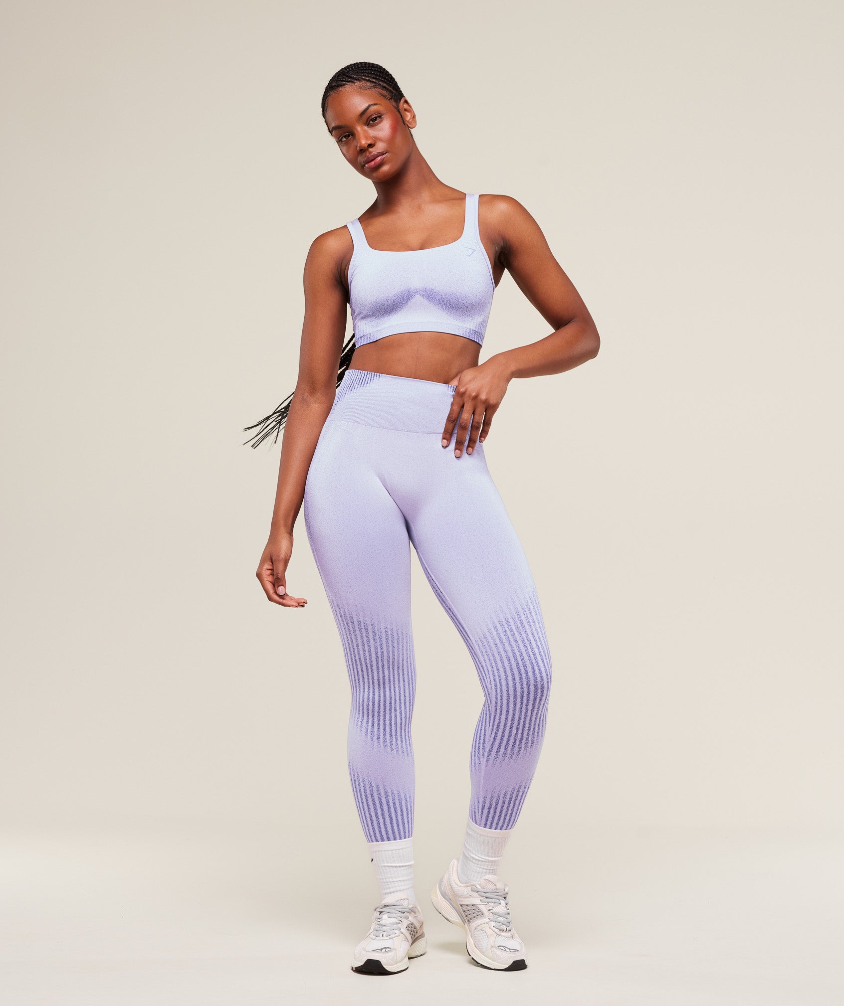 Diffuse Seamless Leggings - Fresh Lilac/Cobalt Purple