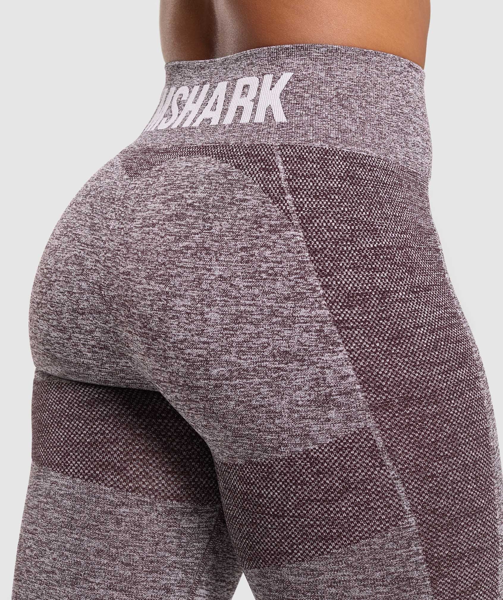 Flex High Waisted Leggings - Plum Brown/White Marl