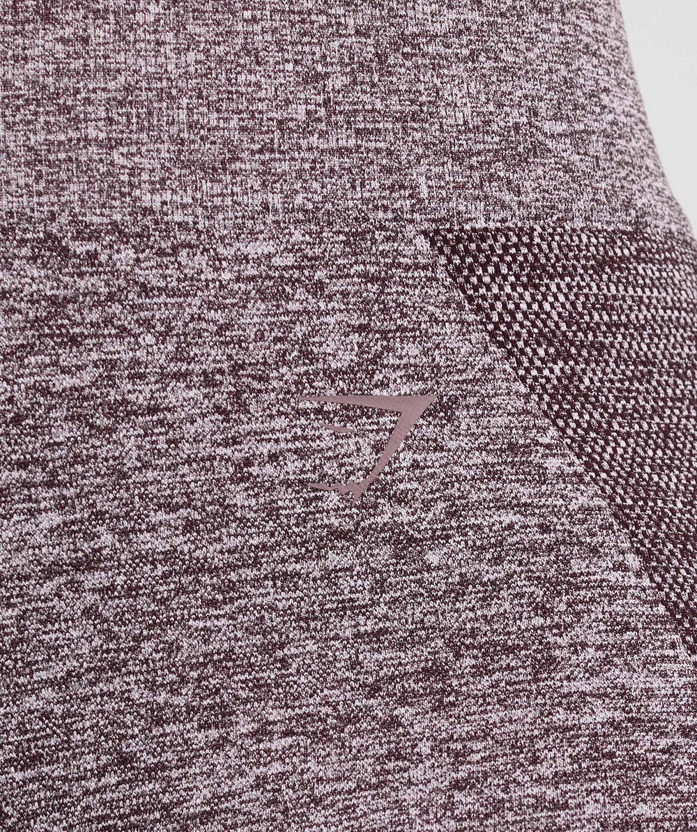 Flex High Waisted Leggings - Plum Brown/White Marl