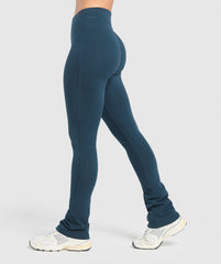 Heavyweight Washed Leggings - Heavy Blue