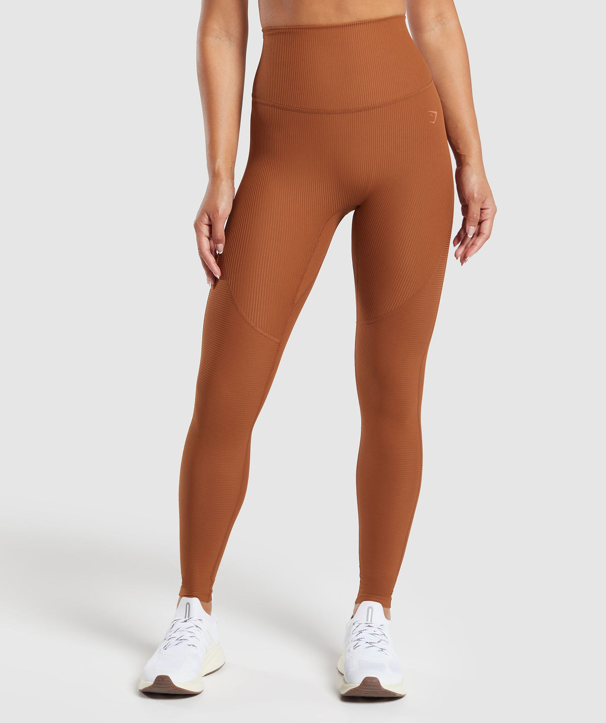 Ribbed Leggings - Copper Brown