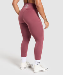 Legacy Logo Leggings - Washed Berry Pink
