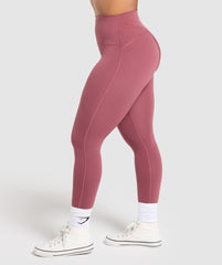 Legacy Logo Leggings - Washed Berry Pink