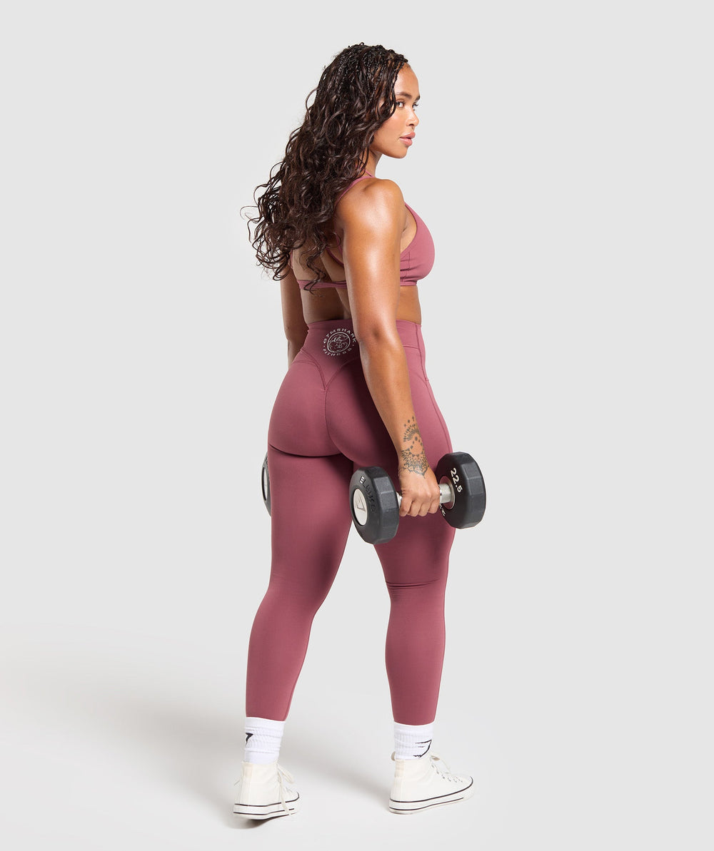 Legacy Logo Leggings - Washed Berry Pink