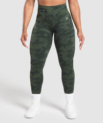 Adapt Camo Seamless Leggings - Victory Green/ Force Green
