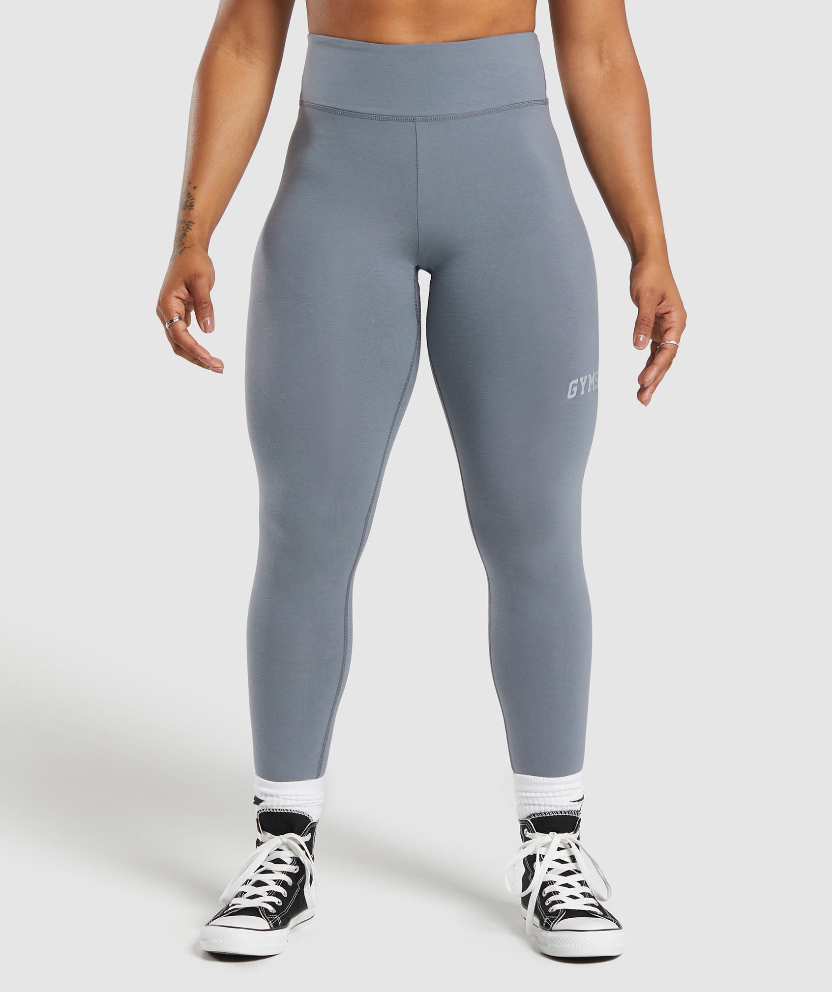 Lifting Logo Leggings - Iron Blue