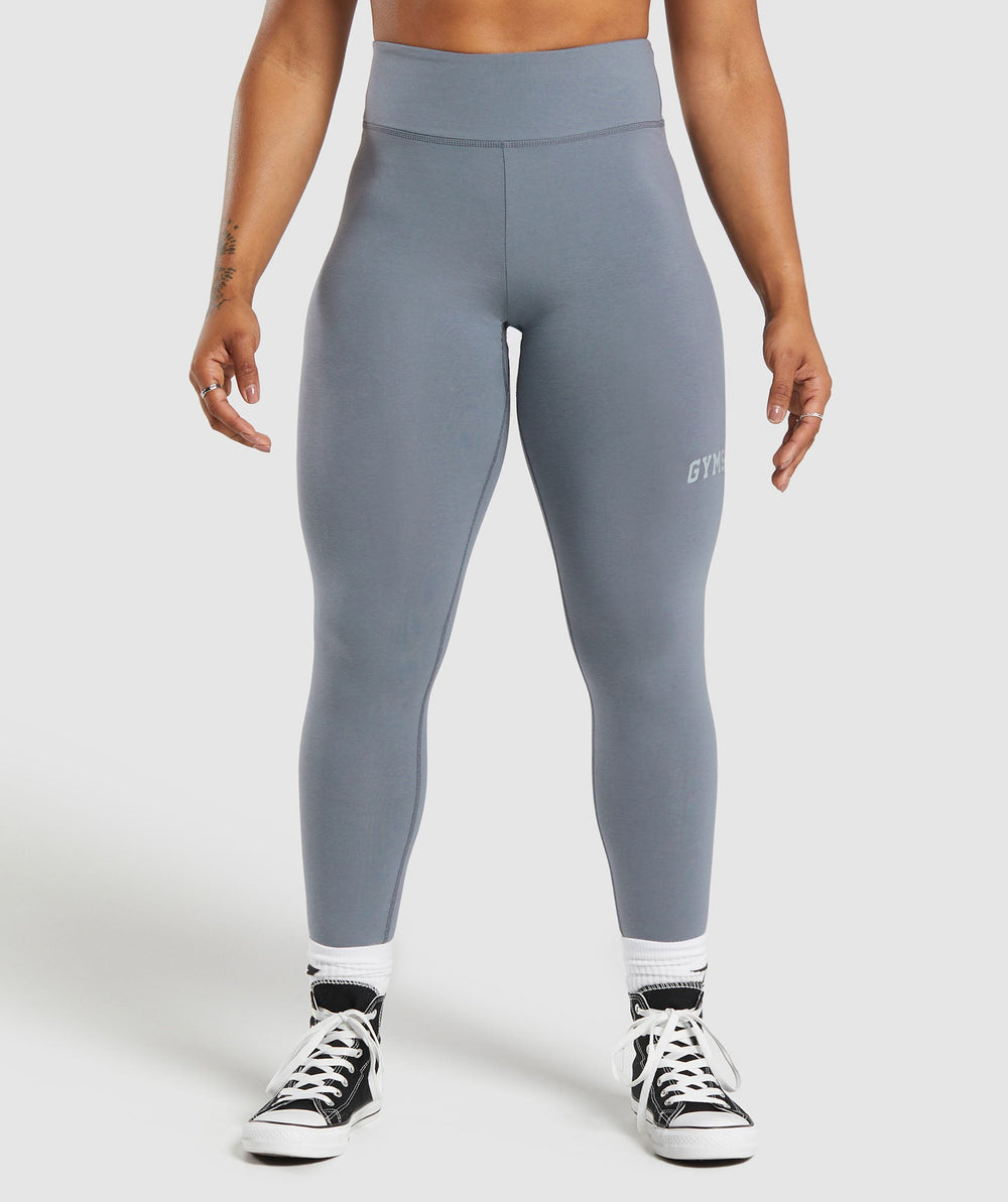 Lifting Logo Leggings - Iron Blue