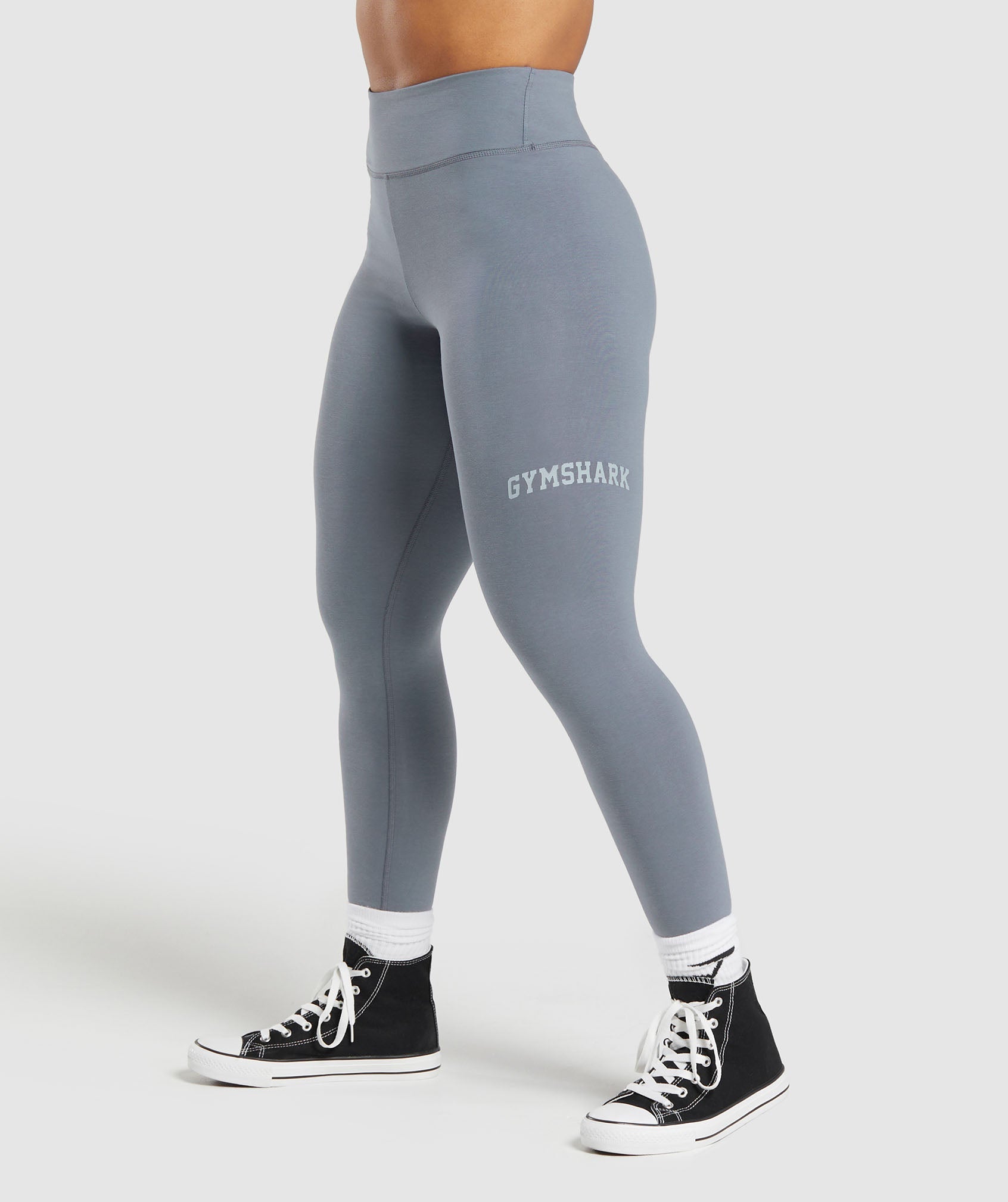 Lifting Logo Leggings - Iron Blue