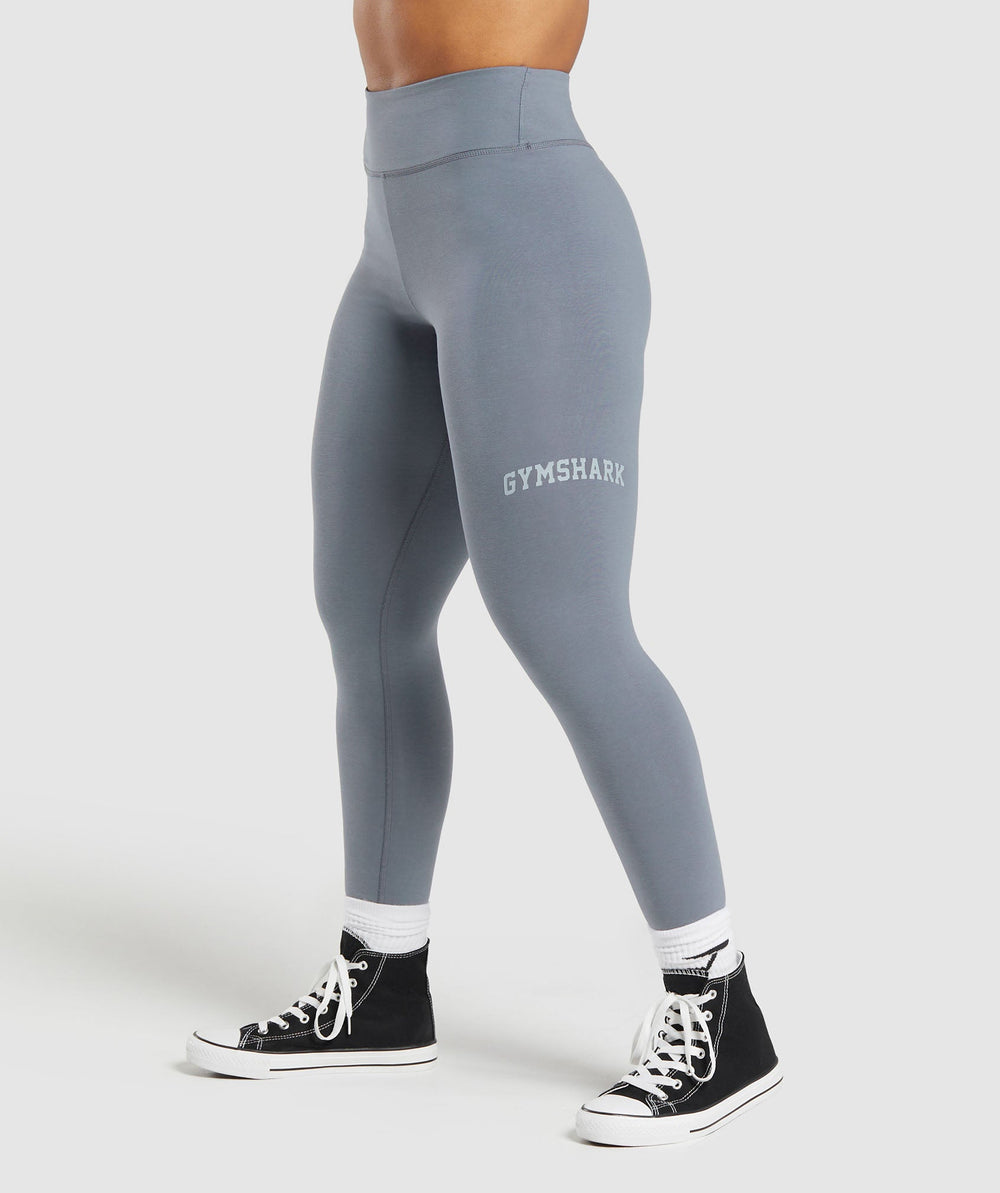 Lifting Logo Leggings - Iron Blue