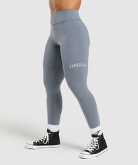 Lifting Logo Leggings - Iron Blue