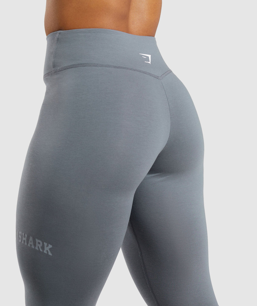 Lifting Logo Leggings - Iron Blue