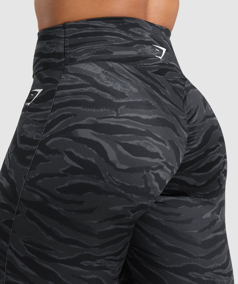 Power Leggings - Asphalt Grey Print