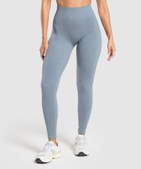 Luxe Seamless Leggings - Metal Blue Marl