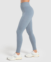 Luxe Seamless Leggings - Metal Blue Marl