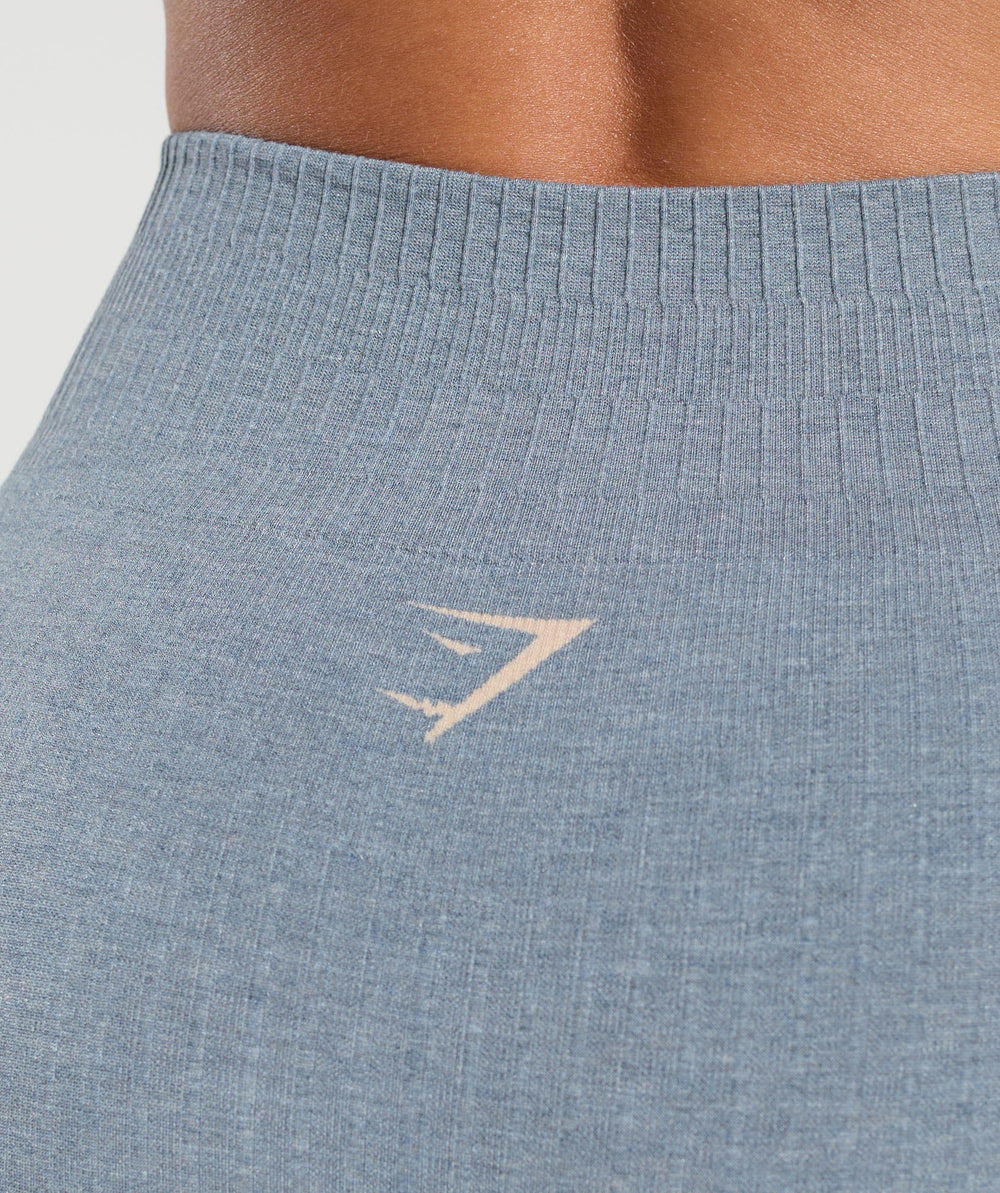 Luxe Seamless Leggings - Metal Blue Marl