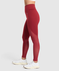 Everyday Mesh Leggings - Reps Red