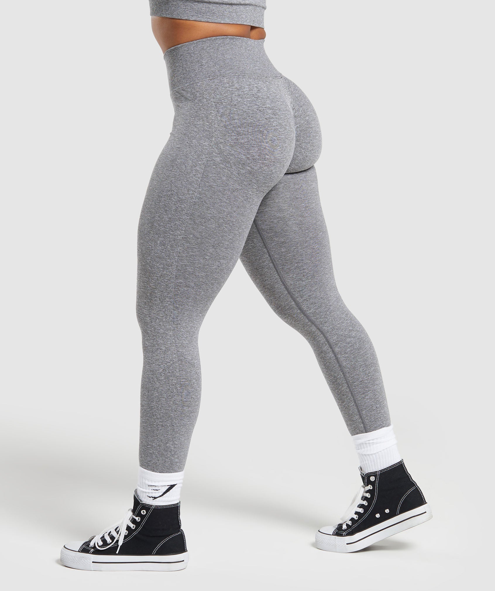Lift Seamless Leggings - Brushed Grey/White Marl