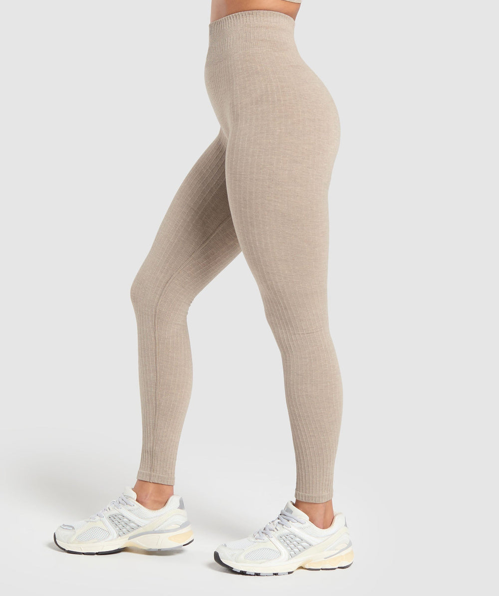 Luxe Seamless Leggings - Pebble Brown Marl