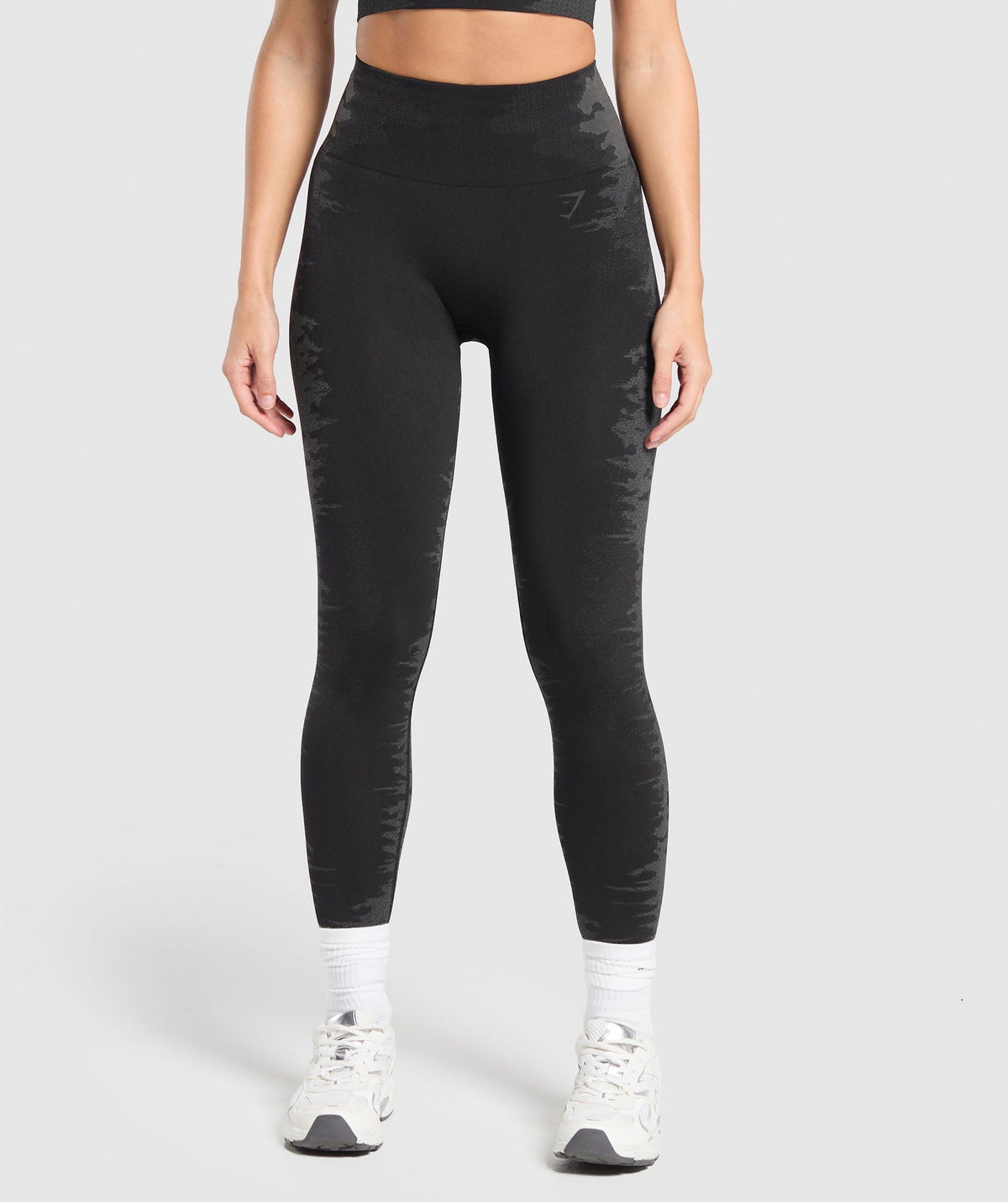 Caged Seamless Leggings - Black/Graphite Grey