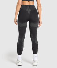Caged Seamless Leggings - Black/Graphite Grey