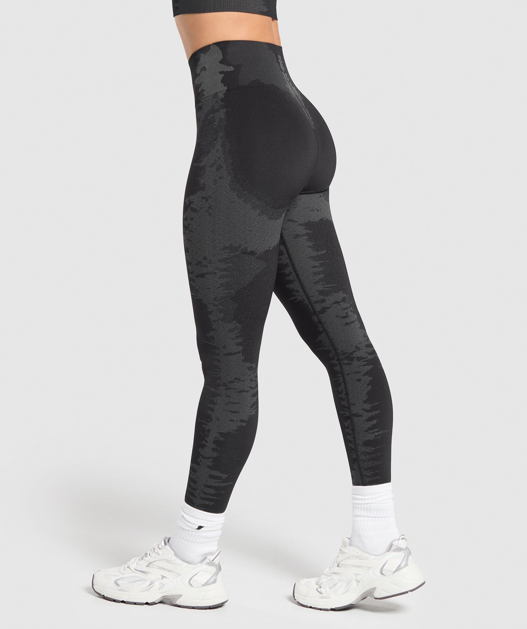 Caged Seamless Leggings - Black/Graphite Grey