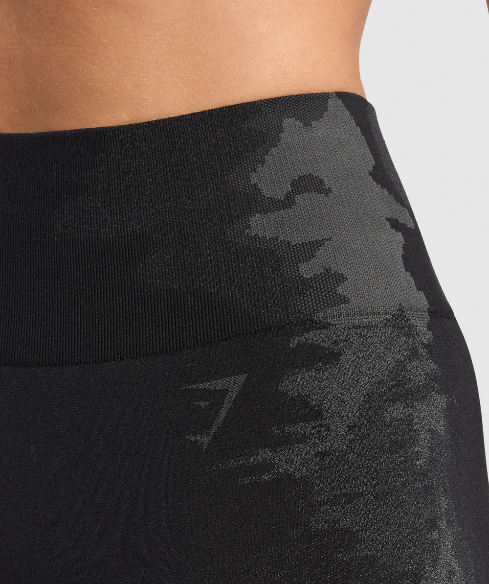 Caged Seamless Leggings - Black/Graphite Grey