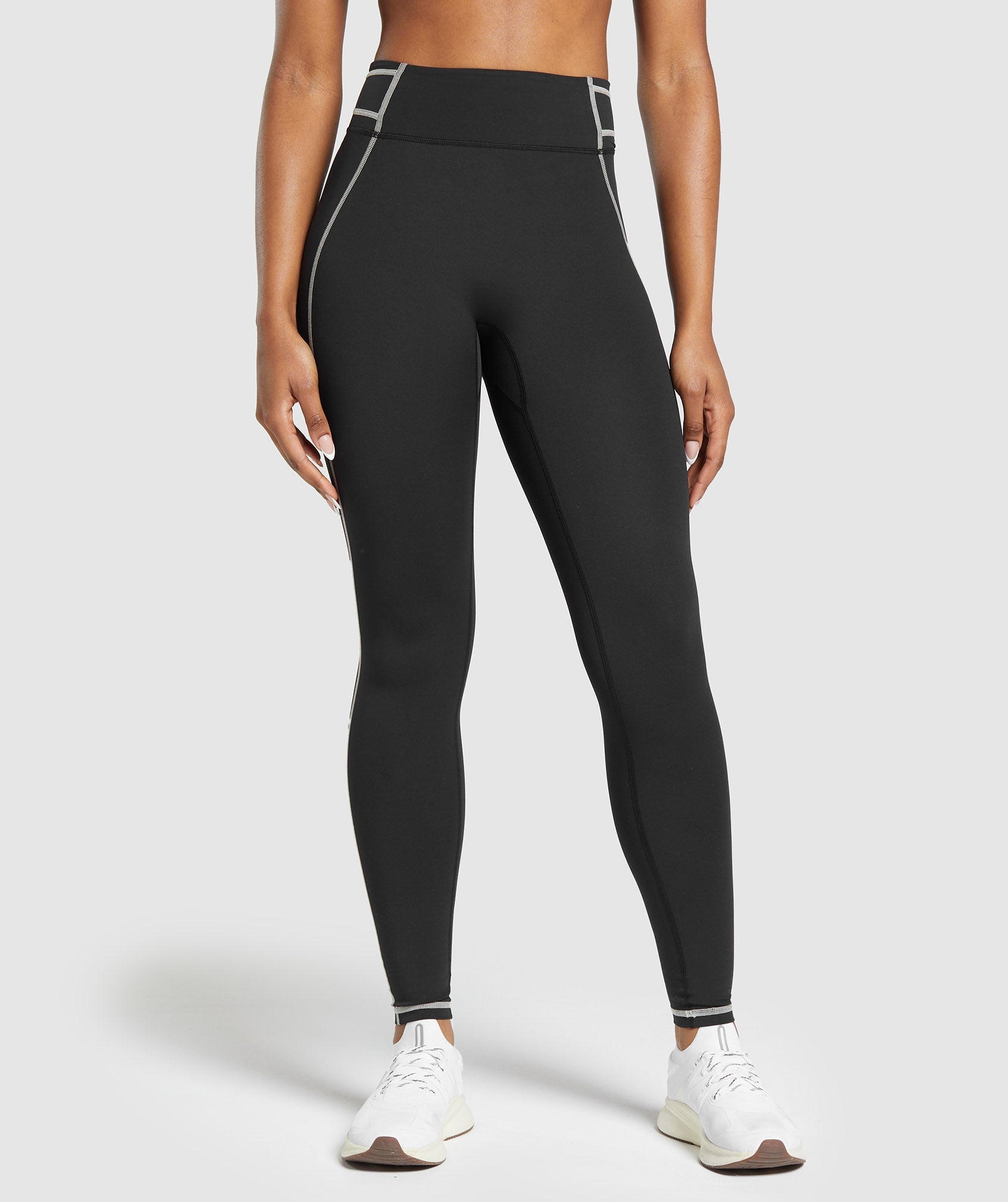 Stitch Feature Leggings - Black