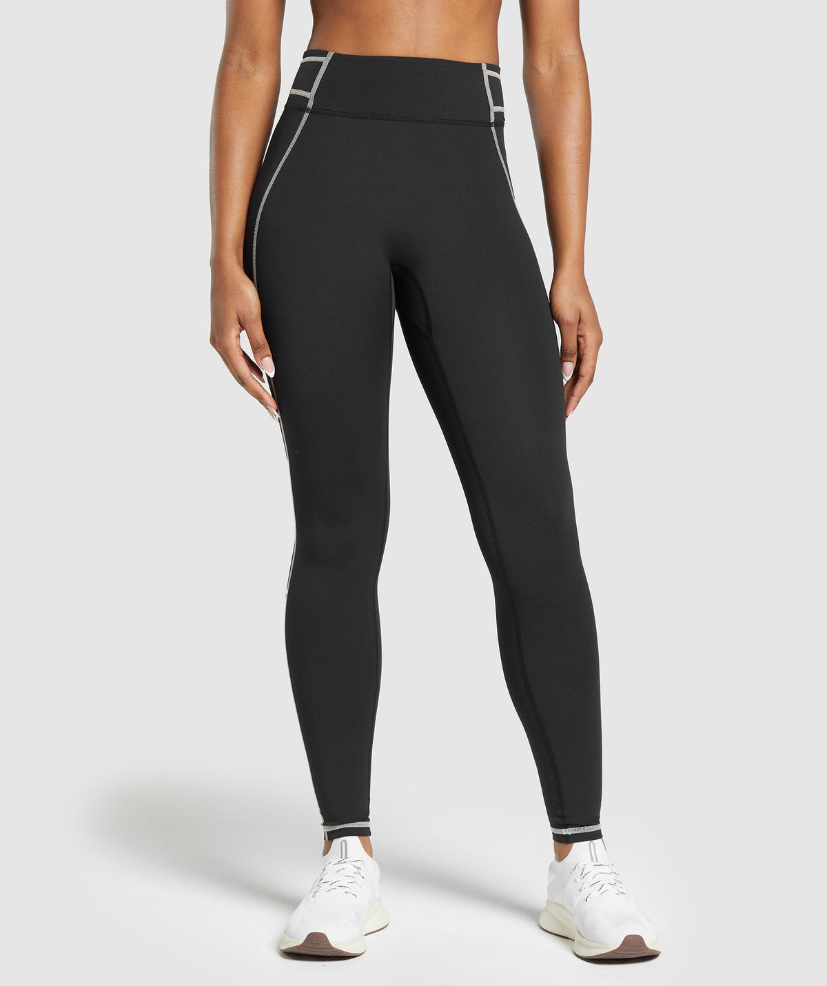Stitch Feature Leggings - Black