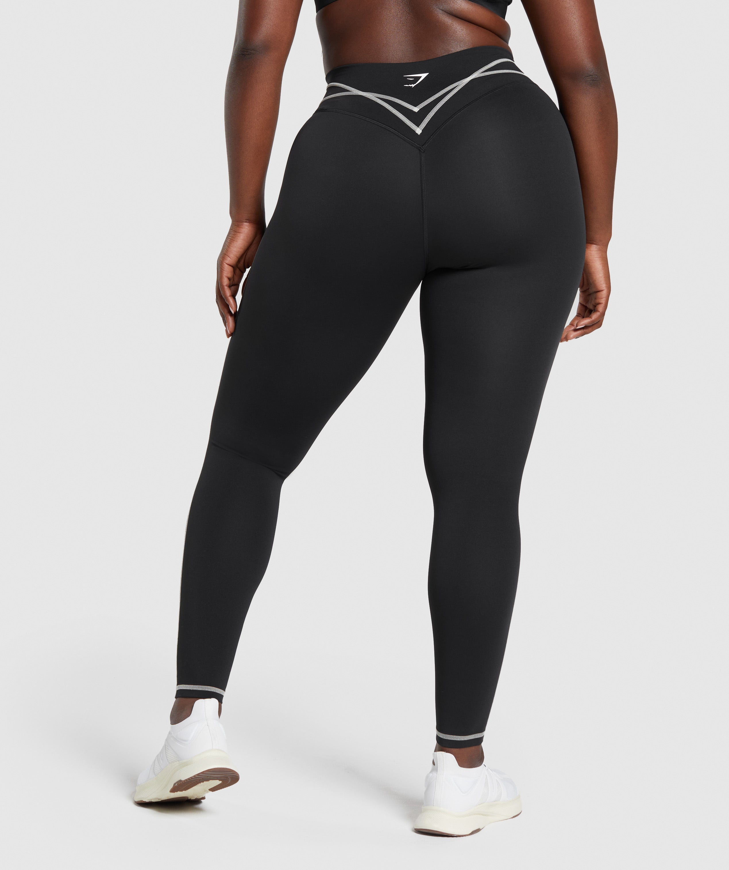 Stitch Feature Leggings - Black