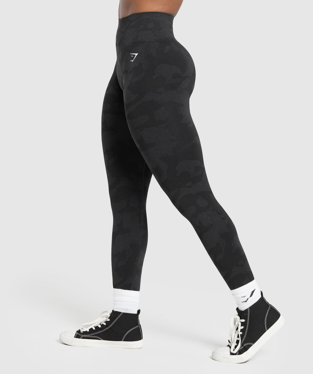 Adapt Camo Seamless Leggings - Black/Asphalt Grey