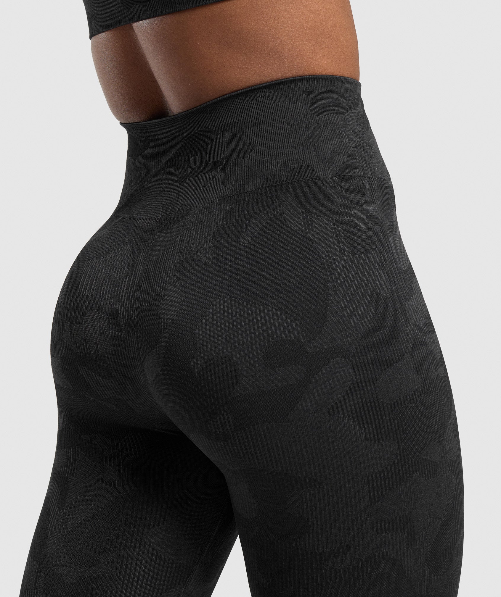 Adapt Camo Seamless Leggings - Black/Asphalt Grey