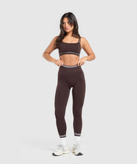Contrast Seamless Leggings - Heritage Brown