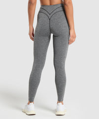 Heart Marl Leggings - Black