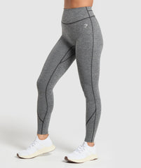 Heart Marl Leggings - Black