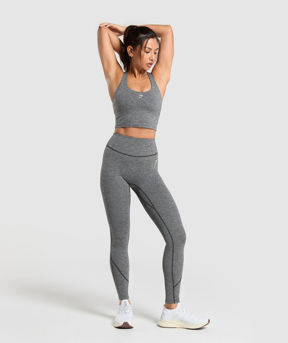 Heart Marl Leggings - Black
