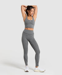 Heart Marl Leggings - Black