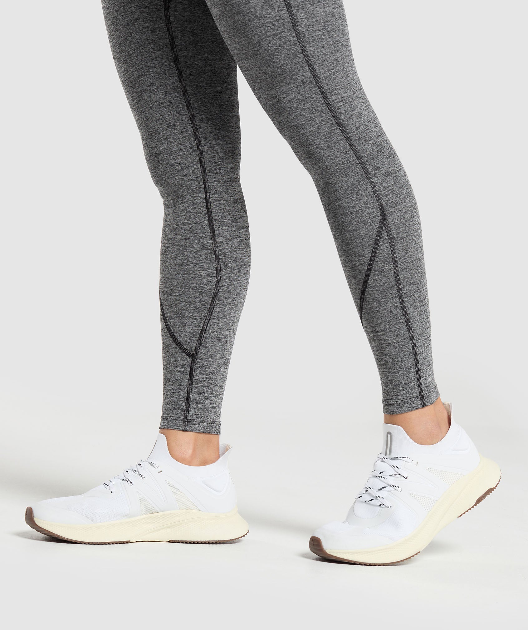 Heart Marl Leggings - Black