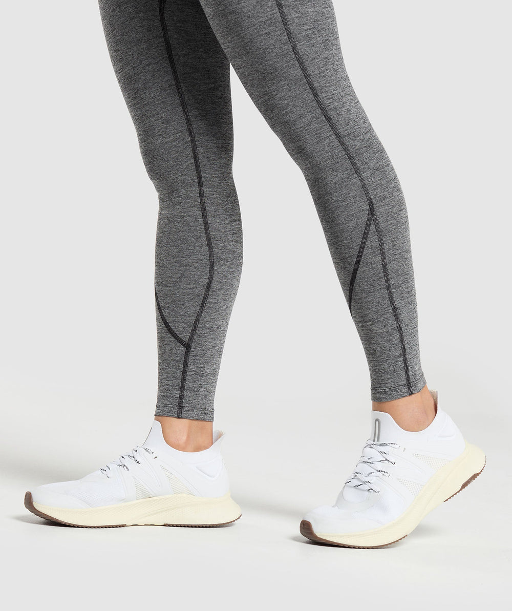 Heart Marl Leggings - Black