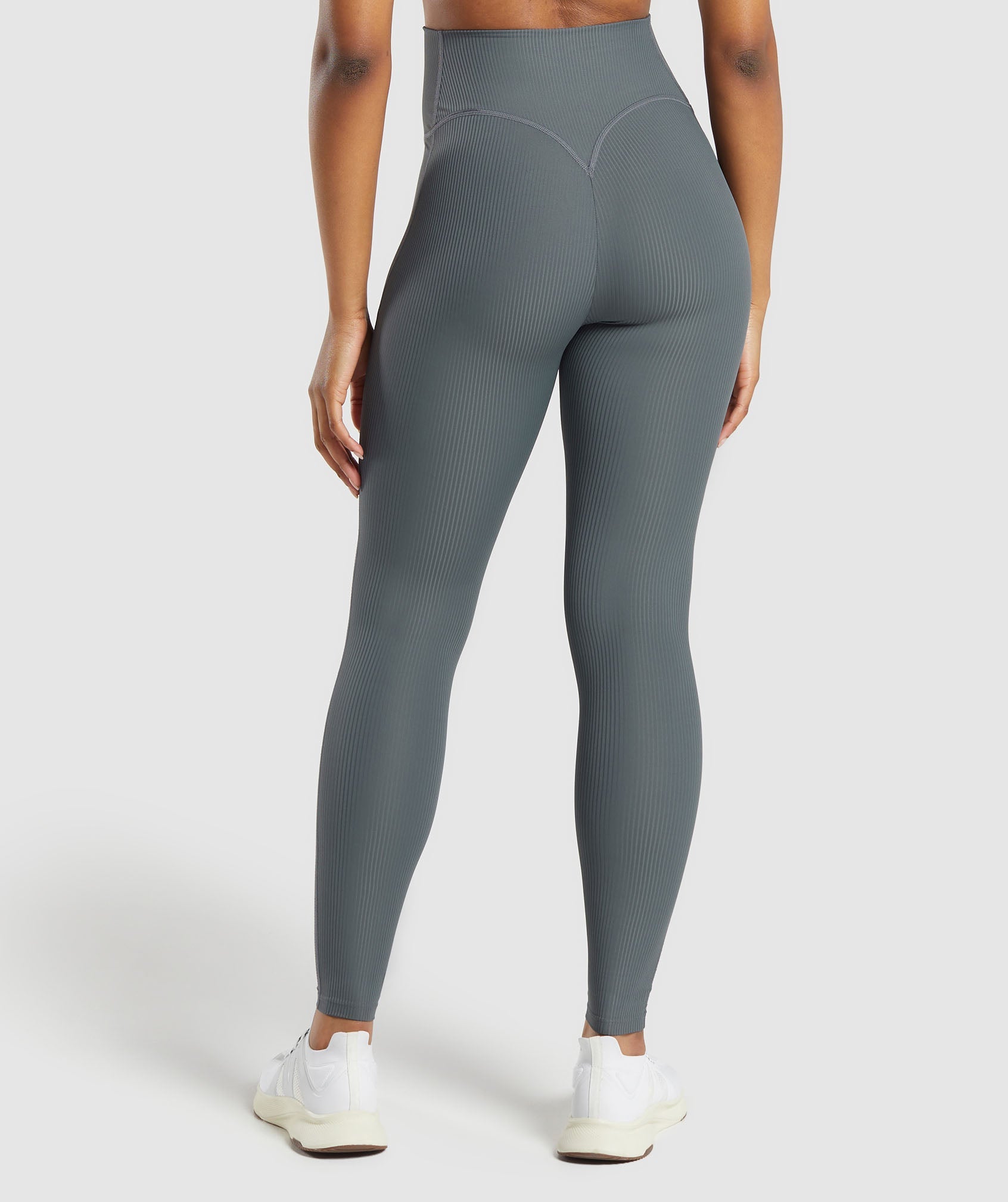 Ribbed Leggings - Strong Grey