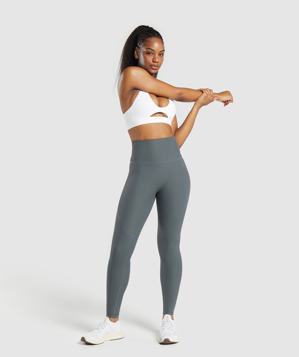 Ribbed Leggings - Strong Grey