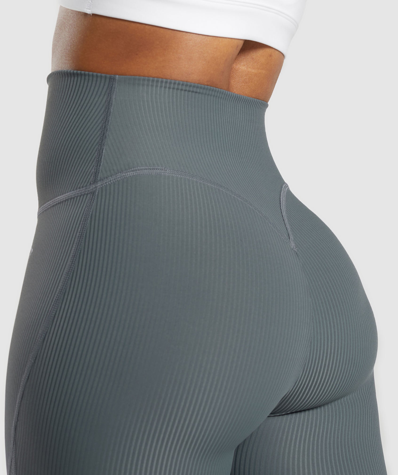 Ribbed Leggings - Strong Grey