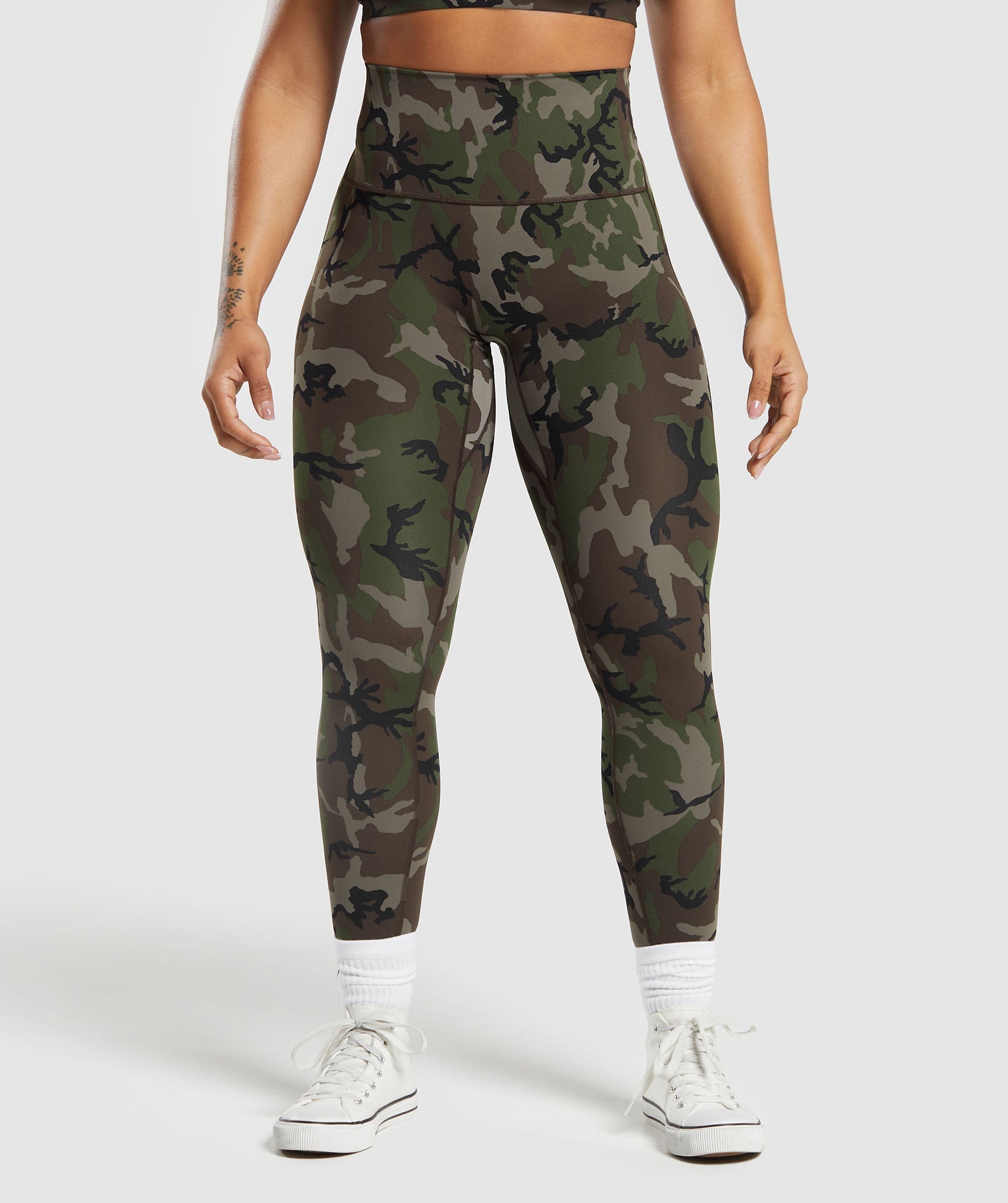 Legacy Printed Regular Leggings - Archive Brown