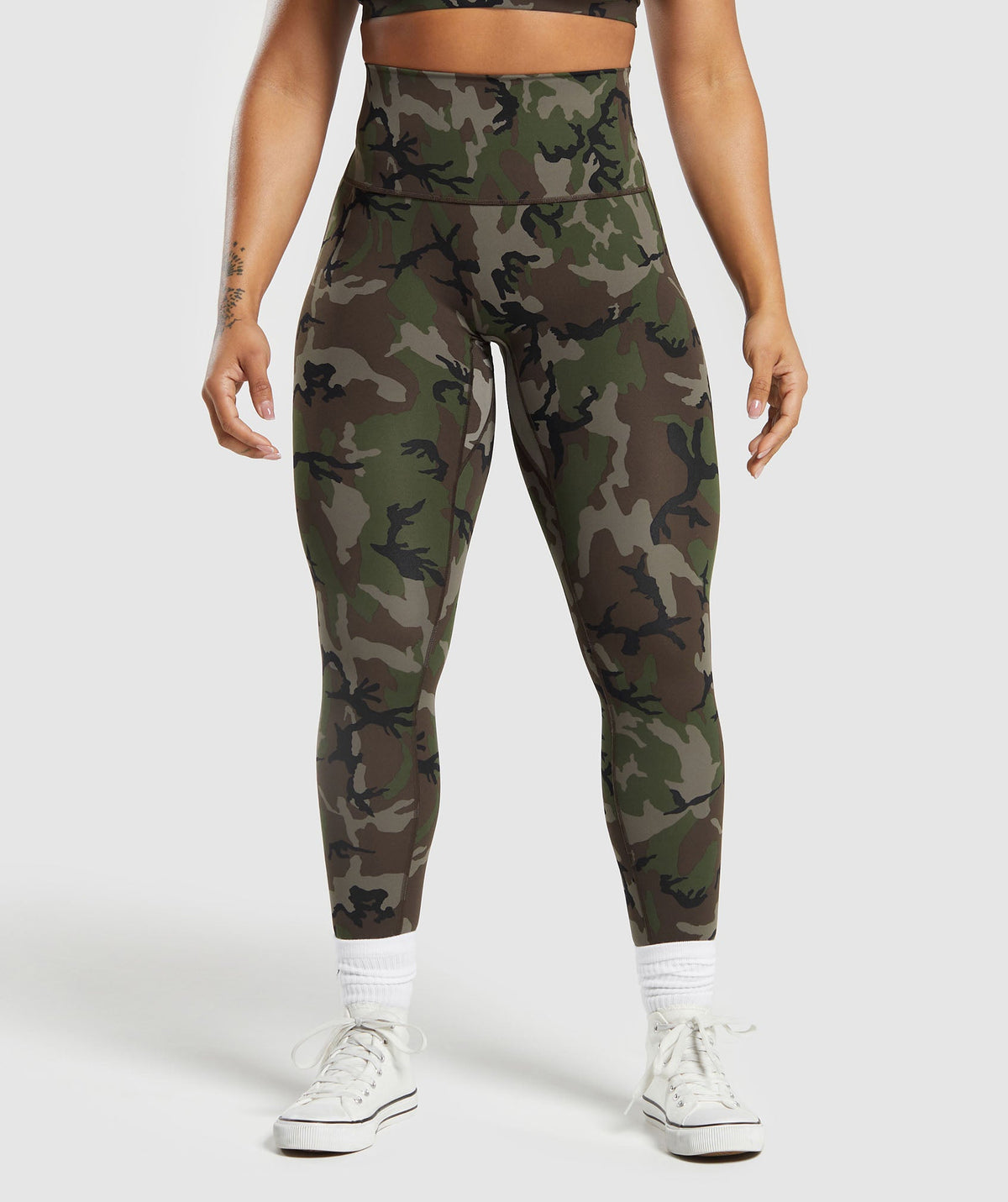 Legacy Printed Regular Leggings - Archive Brown