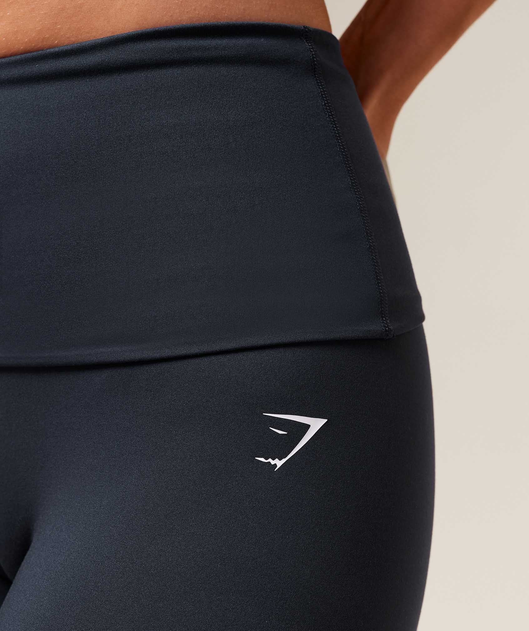 Training Foldover Leggings - Heavy Blue