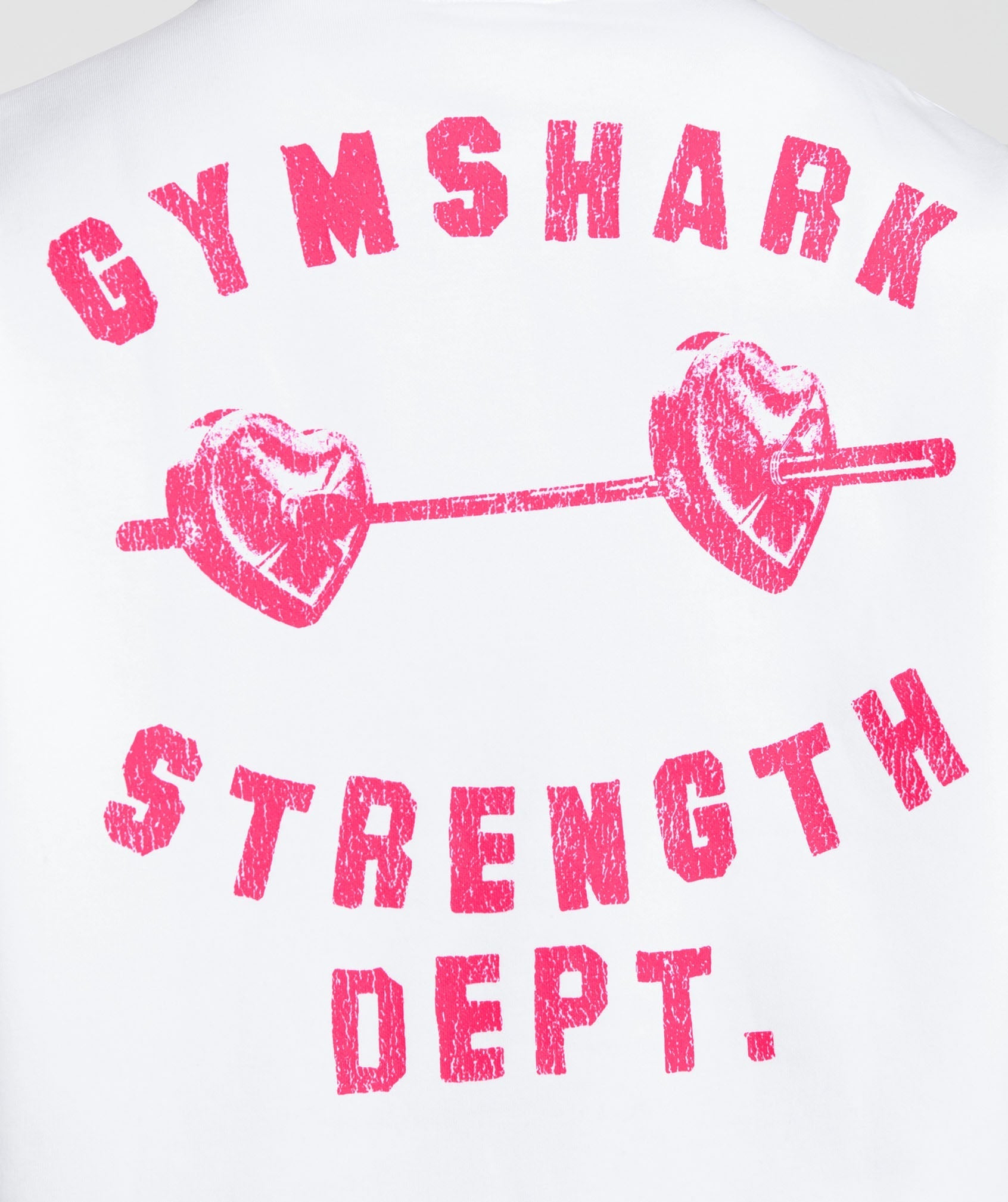 Barbell Hearts Oversized Sweatshirt - White